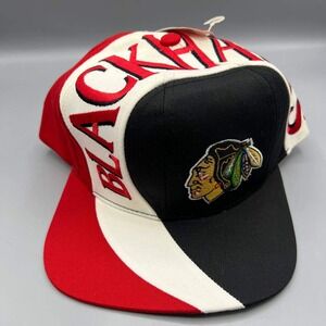 Vintage Chicago Blackhawks Hat‎ Men Red Twins Enterprise NHL Snap Back Cap New